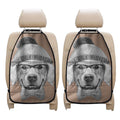 Hipster Golden Retriever Print Car Seat Organizers
