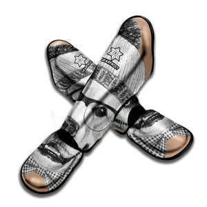 Hipster Golden Retriever Print Muay Thai Shin Guard