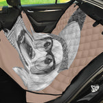 Hipster Golden Retriever Print Pet Car Back Seat Cover