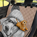 Hipster Golden Retriever Print Pet Car Back Seat Cover