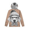 Hipster Golden Retriever Print Pullover Hoodie