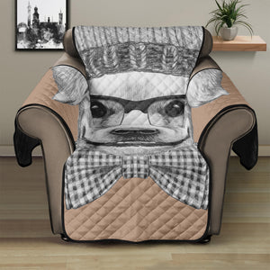 Hipster Golden Retriever Print Recliner Protector