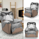 Hipster Golden Retriever Print Recliner Slipcover