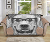 Hipster Golden Retriever Print Sofa Protector