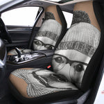 Hipster Golden Retriever Print Universal Fit Car Seat Covers