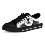 Hipster Jack Russell Terrier Print Black Low Top Shoes 