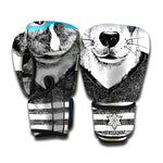 Hipster Jack Russell Terrier Print Boxing Gloves