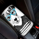 Hipster Jack Russell Terrier Print Car Center Console Cover