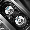 Hipster Jack Russell Terrier Print Car Coasters