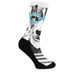 Hipster Jack Russell Terrier Print Crew Socks