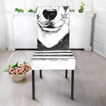 Hipster Jack Russell Terrier Print Dining Chair Slipcover