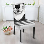 Hipster Jack Russell Terrier Print Dining Chair Slipcover