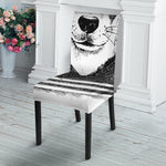 Hipster Jack Russell Terrier Print Dining Chair Slipcover