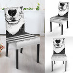 Hipster Jack Russell Terrier Print Dining Chair Slipcover