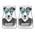 Hipster Jack Russell Terrier Print Front Car Floor Mats
