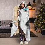 Hipster Jack Russell Terrier Print Hooded Blanket