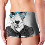 Hipster Jack Russell Terrier Print Men's Boxer Briefs