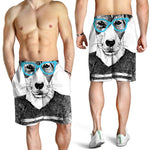 Hipster Jack Russell Terrier Print Men's Shorts