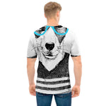 Hipster Jack Russell Terrier Print Men's T-Shirt