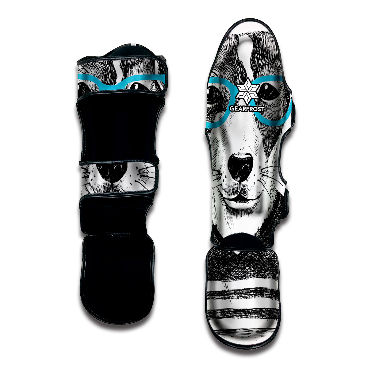 Hipster Jack Russell Terrier Print Muay Thai Shin Guard