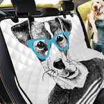 Hipster Jack Russell Terrier Print Pet Car Back Seat Cover