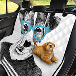 Hipster Jack Russell Terrier Print Pet Car Back Seat Cover