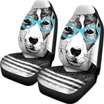 Hipster Jack Russell Terrier Print Universal Fit Car Seat Covers