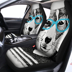 Hipster Jack Russell Terrier Print Universal Fit Car Seat Covers