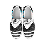 Hipster Jack Russell Terrier Print White Slip On Shoes