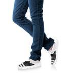 Hipster Jack Russell Terrier Print White Slip On Shoes