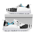 Hipster Jack Russell Terrier Print White Sneakers