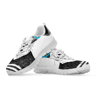 Hipster Jack Russell Terrier Print White Sneakers