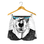 Hipster Jack Russell Terrier Print Women's Shorts