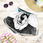 Hipster Jack Russell Terrier Print Women's Shorts