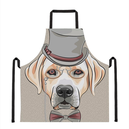 Hipster Labrador Retriever Print Apron