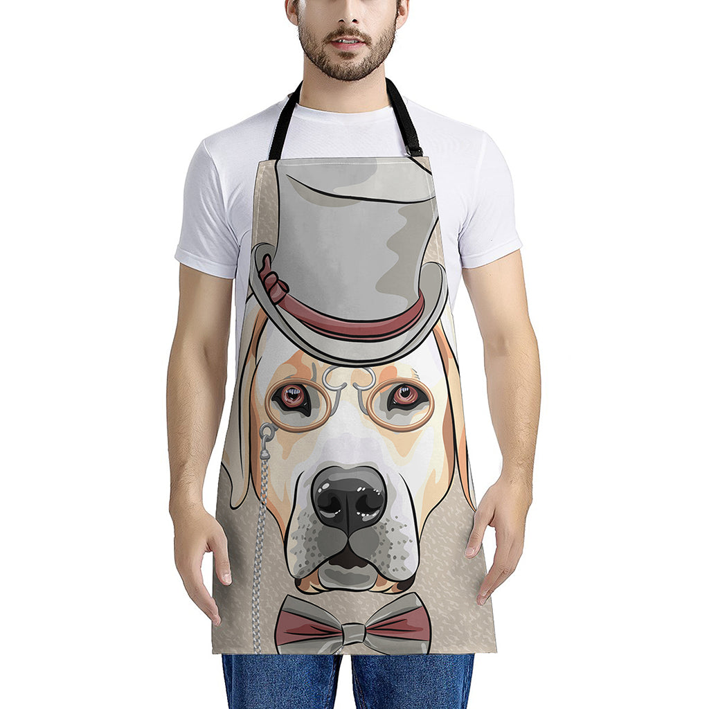 Hipster Labrador Retriever Print Apron