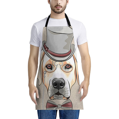 Hipster Labrador Retriever Print Apron