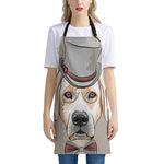 Hipster Labrador Retriever Print Apron