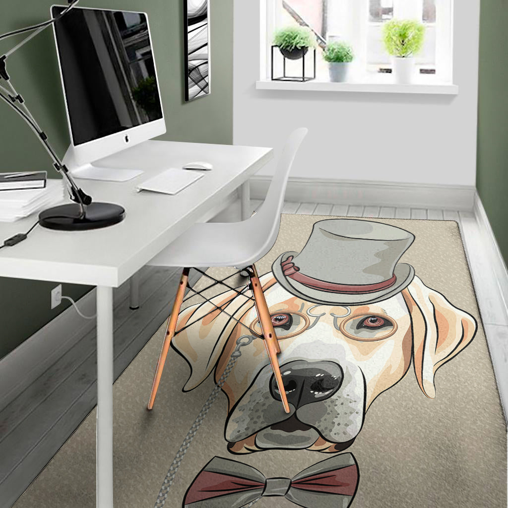 Hipster Labrador Retriever Print Area Rug
