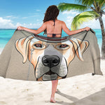 Hipster Labrador Retriever Print Beach Sarong Wrap