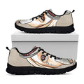 Hipster Labrador Retriever Print Black Running Shoes