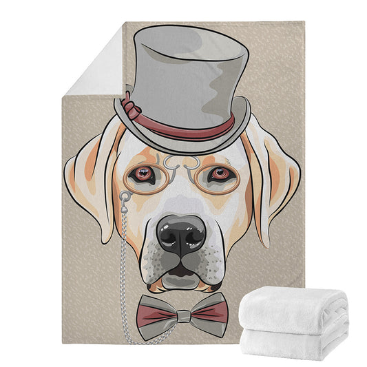 Hipster Labrador Retriever Print Blanket