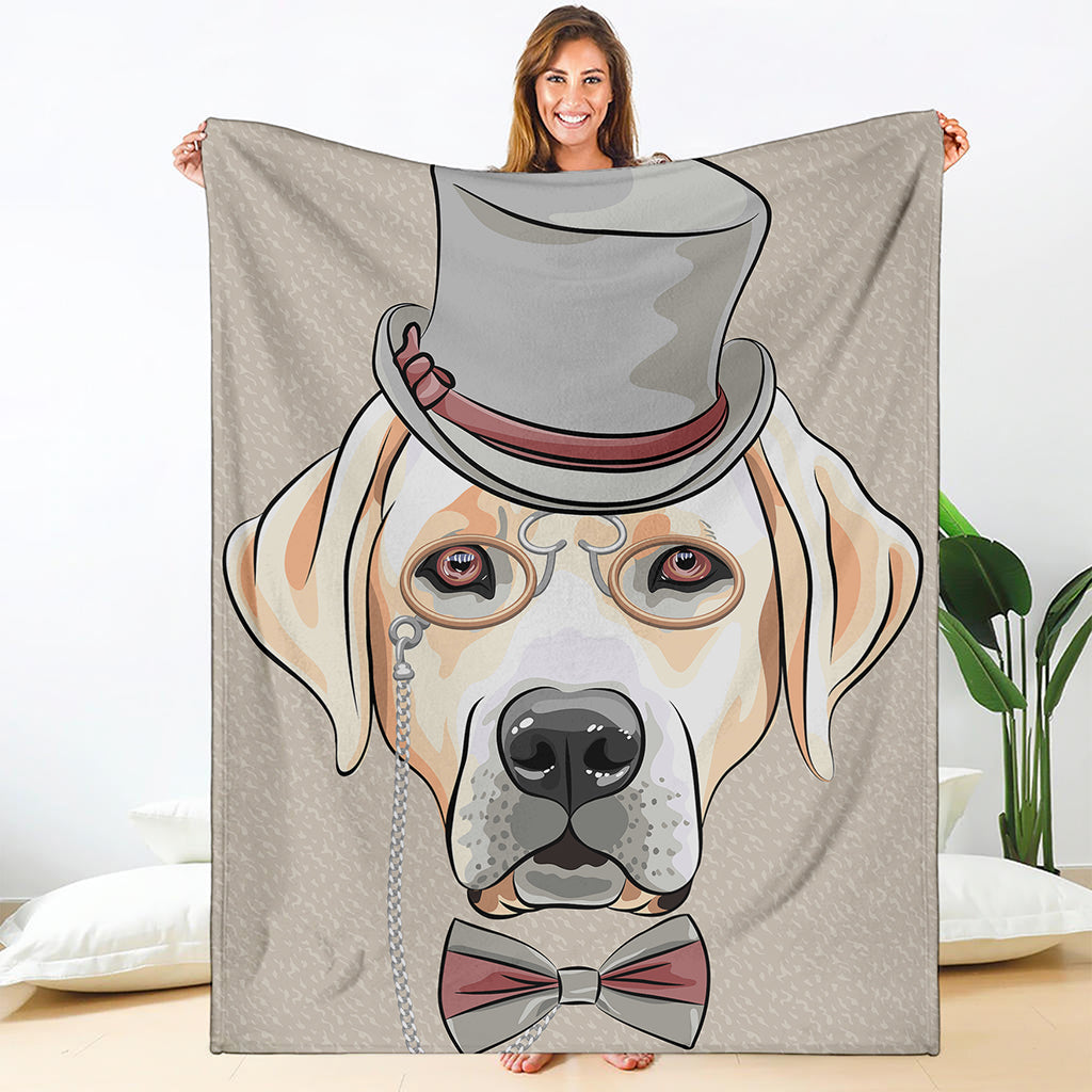 Hipster Labrador Retriever Print Blanket