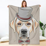 Hipster Labrador Retriever Print Blanket
