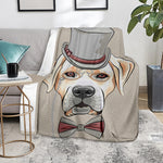 Hipster Labrador Retriever Print Blanket