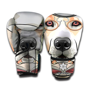 Hipster Labrador Retriever Print Boxing Gloves