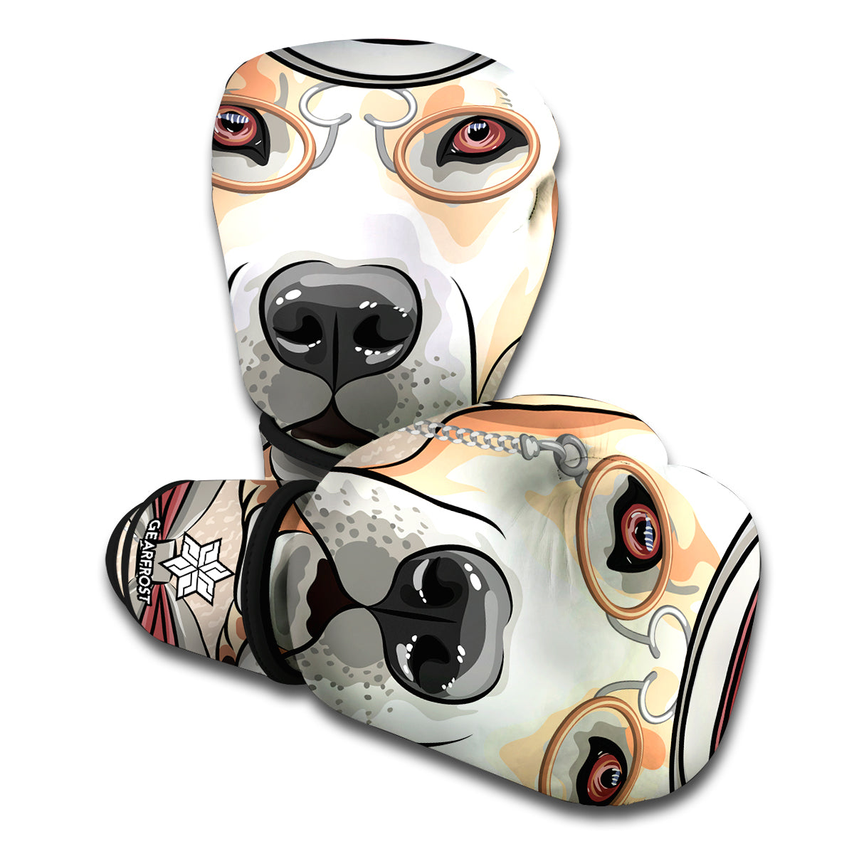 Hipster Labrador Retriever Print Boxing Gloves