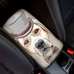 Hipster Labrador Retriever Print Car Center Console Cover