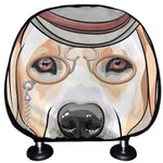 Hipster Labrador Retriever Print Car Headrest Covers