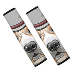 Hipster Labrador Retriever Print Car Seat Belt Covers